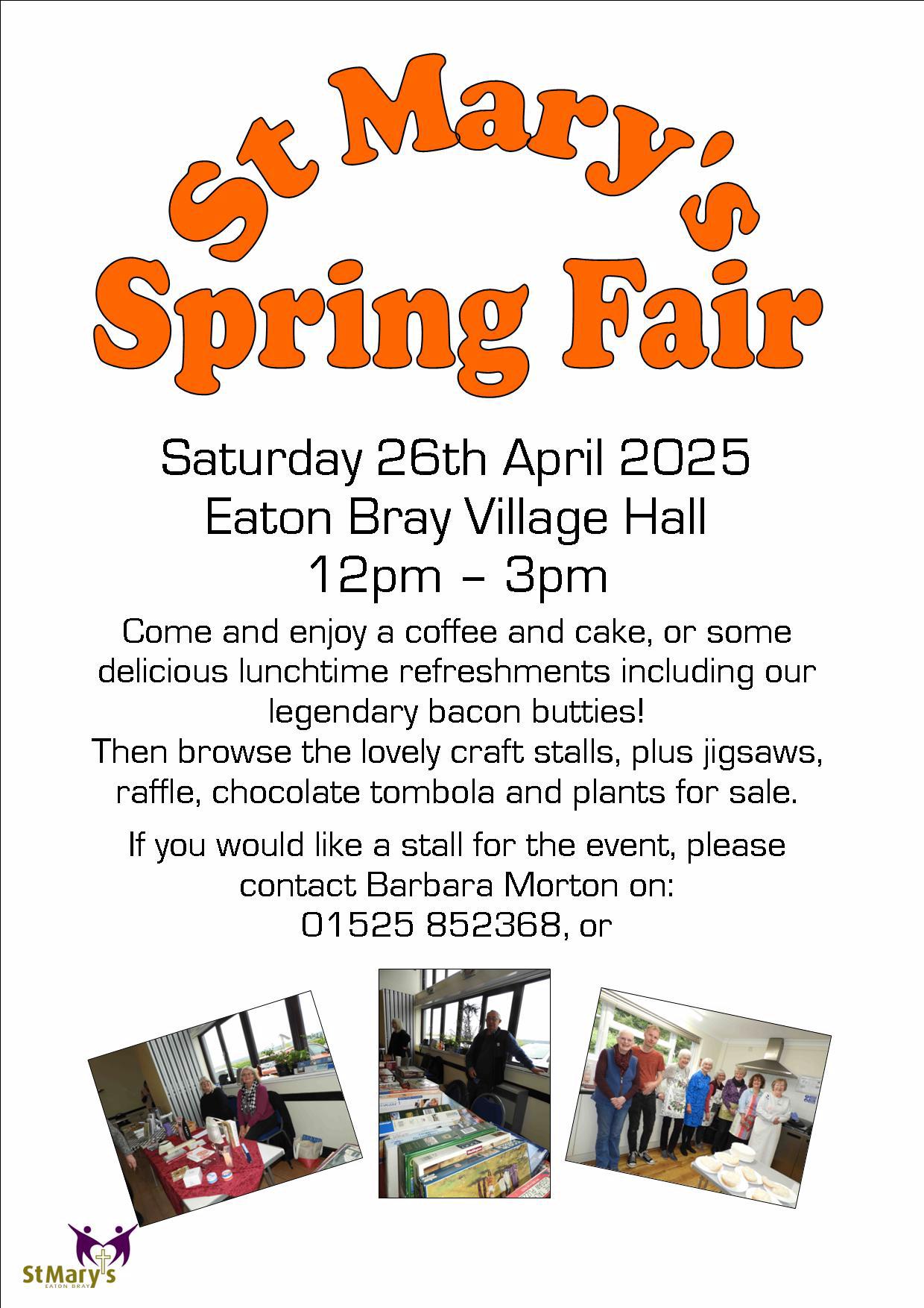 St Mary's Spring Fair, 26 April 12-3pm